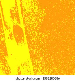 Empty grunge yellow color background. Distressed Orange Color Texture with peeled paint and scratches. EPS10 vector