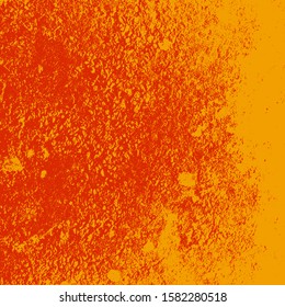 Empty grunge yellow color background. Distressed Orange Color Texture with peeled paint and scratches. EPS10 vector