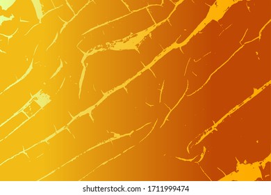 Empty grunge yellow color background. Distressed Orange Color Texture with peeled paint and scratches. EPS10 vector