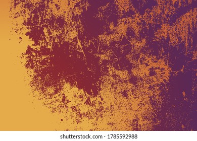 Empty grunge yellow color background. Distressed Orange Color Texture with peeled paint and scratches. EPS10 vector