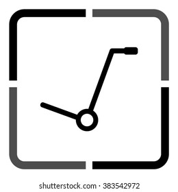 Empty hand truck  - black vector icon