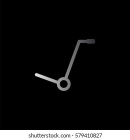 Empty hand truck -  black vector icon