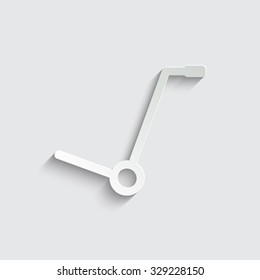 Empty hand truck -  vector icon