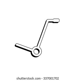 Empty hand truck - vector icon