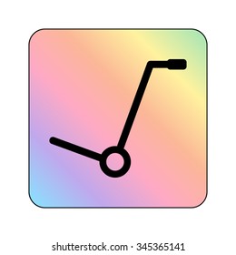 Empty hand truck - vector icon