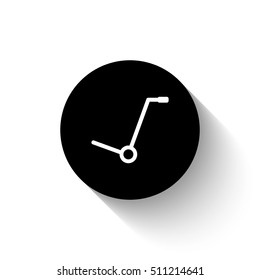 Empty hand truck - white vector  icon with shadow