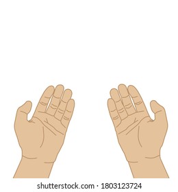 empty hands giving or taking, vector illustration 