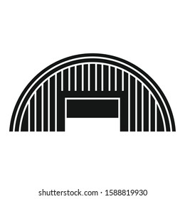 Empty hangar icon. Simple illustration of empty hangar vector icon for web design isolated on white background