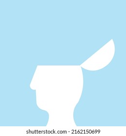 empty head person profile white minmalism
