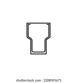 icono vacío de alta bola en fondo blanco. sobrias, líneas, silueta y un estilo depurado. blanco y negro. adecuado para símbolo, signo, icono o logotipo