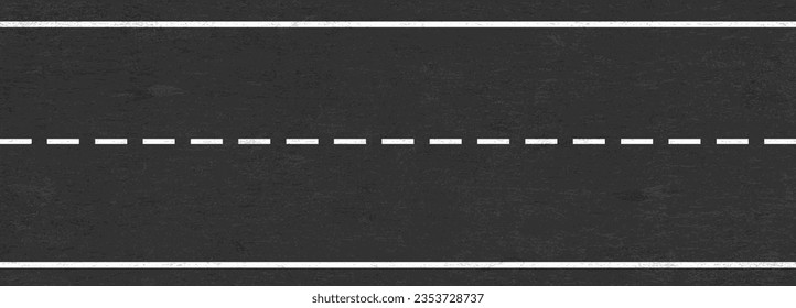 Empty highway asphalt road texture, Ariel View Road, Empty highway black asphalt road with dividing lines, Top view, Vector Illustration
