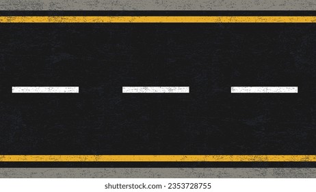 Empty highway asphalt road texture, Ariel View Road, Empty highway black asphalt road with dividing lines, Top view, Vector Illustration