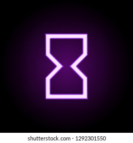 Empty, hourglass icon. Elements of web in neon style icons. Simple icon for websites, web design, mobile app, info graphics