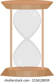 Empty hourglass, illustration, vector on a white background.