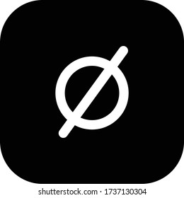 Empty icon or mathematical symbol