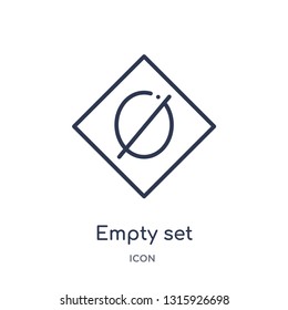 empty icon from signs outline collection. Thin line empty icon isolated on white background.
