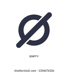 empty icon. Simple element illustration from user interface concept. empty editable symbol design on white background. Can be use for web and mobile.