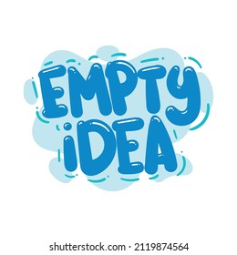 empty idea quote text typography design graphic vector illustration