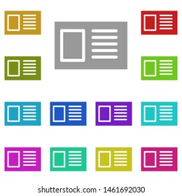 empty identification card multi color icon. Simple glyph, flat vector of web icons for UI and UX, website or mobile application