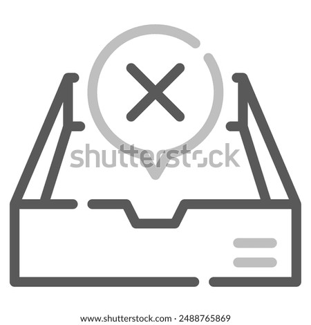 Empty Inbox icon for web, app, infographic, etc