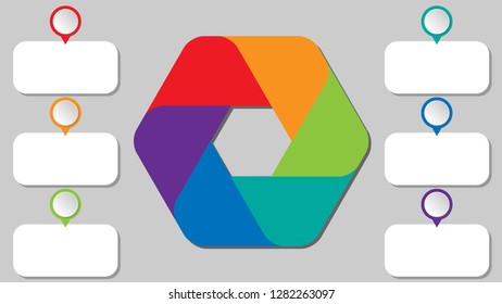 Empty infographic blank template vector design