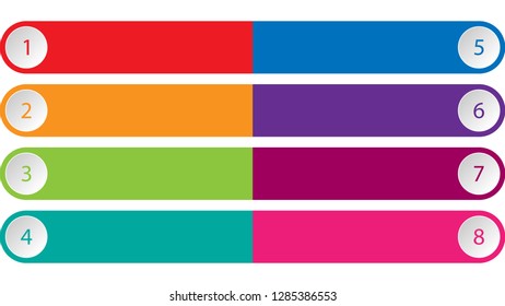 Empty infographic blank template vector design. Colored stickers vector