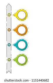Empty infographic template with hand drawn elements. Vector.