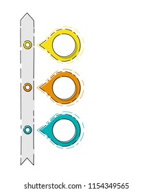 Empty infographic template with hand drawn elements. Vector.