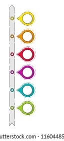 Empty infographic template with hand drawn elements. Vector.