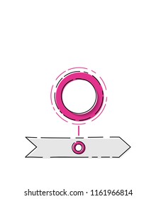 Empty infographic template with hand drawn elements. Vector.