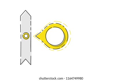 Empty infographic template with hand drawn elements. Vector.