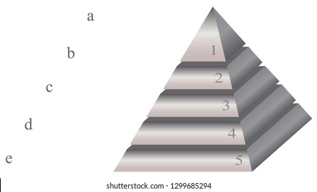 Empty infographic vector template. Pyramid infographic vector design