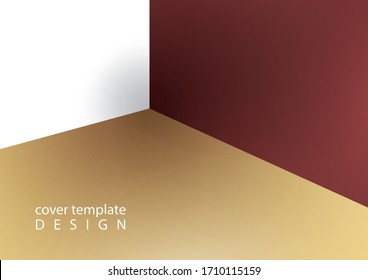 Leere Innenecke des Zimmers, verschiedene Farben der Wände und des Bodens. Vektorillustration-Illustration für Ihr Design.