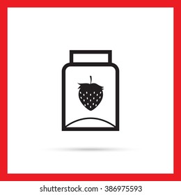 Empty jam jar icon
