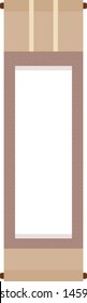 Empty Japanese manuscript, scroll mockup. Asian Traditional Painting or poem scrolls.