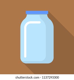 Empty jar icon. Flat illustration of empty jar vector icon for web design