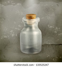 Empty jar, icon old style vector