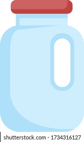 Empty jar, illustration, vector on white background