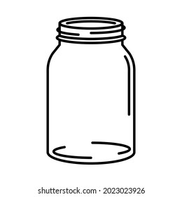 Empty Jar Line Icon Clipart Image Stock Vector (Royalty Free ...