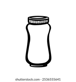 Empty Jar line icon. Clipart image isolated on white background