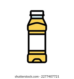 empty juice plastic bottle color icon vector. empty juice plastic bottle sign. isolated symbol illustration