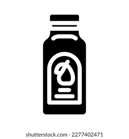 empty juice plastic bottle glyph icon vector. empty juice plastic bottle sign. isolated symbol illustration