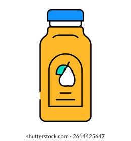 empty juice plastic bottle line icon vector. empty juice plastic bottle sign. isolated symbol illustration