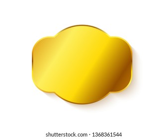 Empty label sticker gold