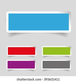 Empty Label Stickers Set Stock Vector (Royalty Free) 393631411 ...