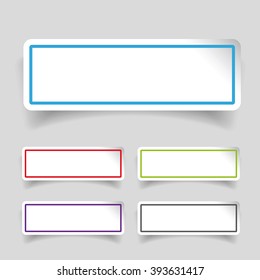 Empty label stickers set