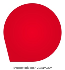 Empty Label Or Tag Element In Red Color.