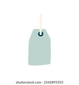 Empty Label Tag isolated on white background. Vector illustration in naive hand drawn style