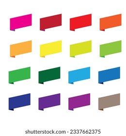 Empty label tag sticker set