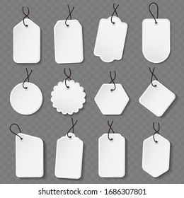 Empty labels price tags template. Price tags set.
